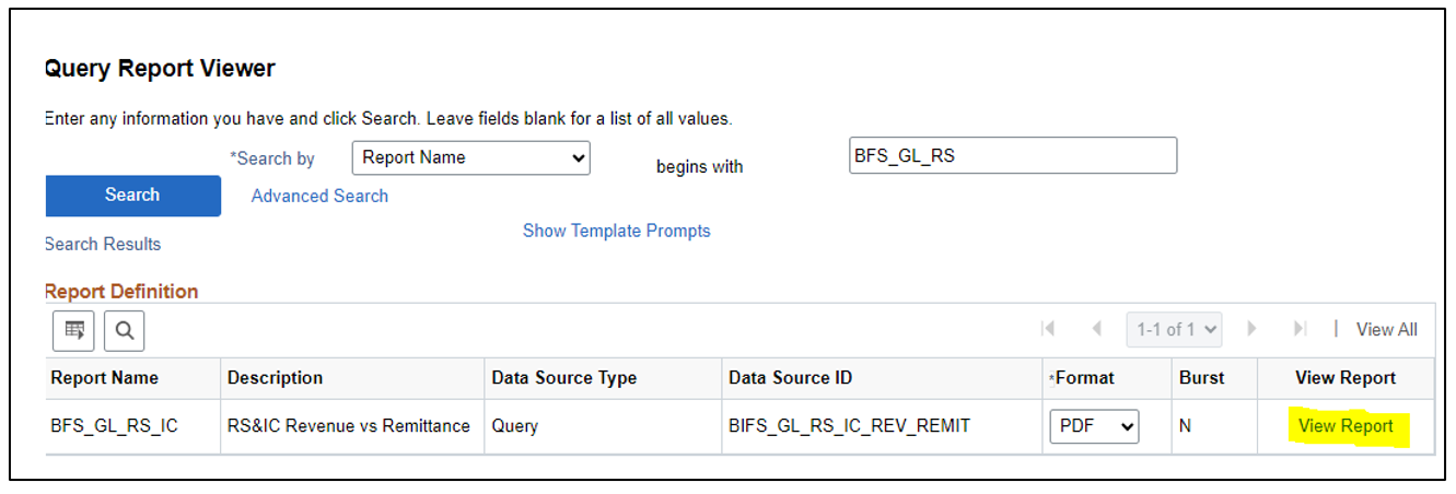 Fig. 1 Query Report Viewer