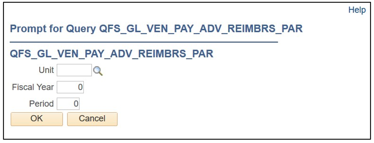 Fig. 7 Enter Business Unit (WAnnn), Fiscal Year (nnnn), Period (nn)