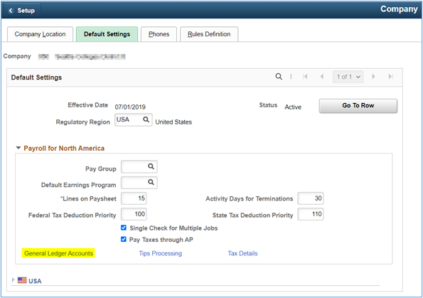 Payroll liabilities setup