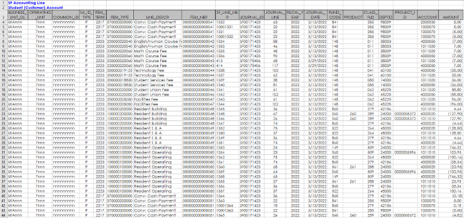 SF accounting lines 4-44, clam 50.70.80